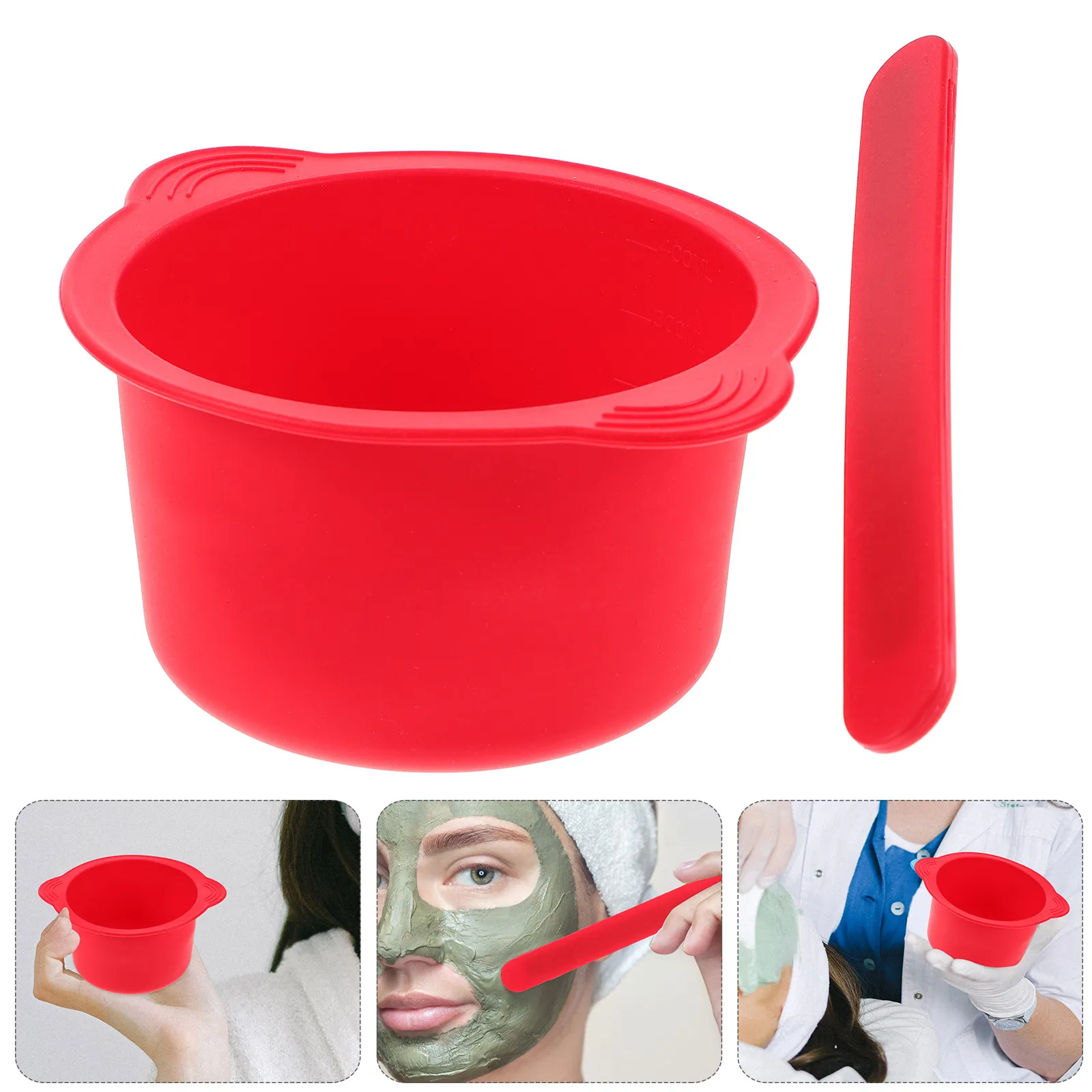 

1Set Silicone Wax Warmer Bowl Durable Replacement Liner Large Capacity Hair Removal Wax Melt Container with Stirring Stick