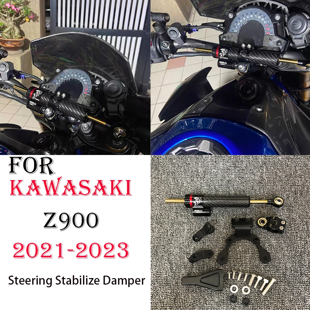 Motorcycle Accessories Z900 Steering Stabilize Damper Bracket Mount Motorbike Damper Steering For Kawasaki Z900 Z 900 2021-2023