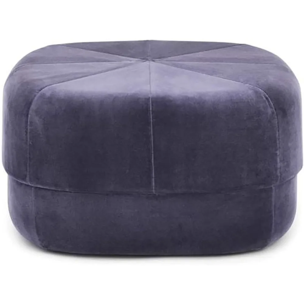 

Ottoman Foot Stool Round, Footstool Pouf Upholstered Foot Pouffe - Low Pouffe Sofa Stool - Velvet Seat for Living Room