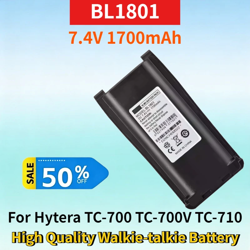 

BL1801 7.4V 1700mAh Rechargeable NI-MH Battery for Hytera TC-700 TC-700V TC-710 TC-720 TC-780 High Quality Walkie-talkie Battery