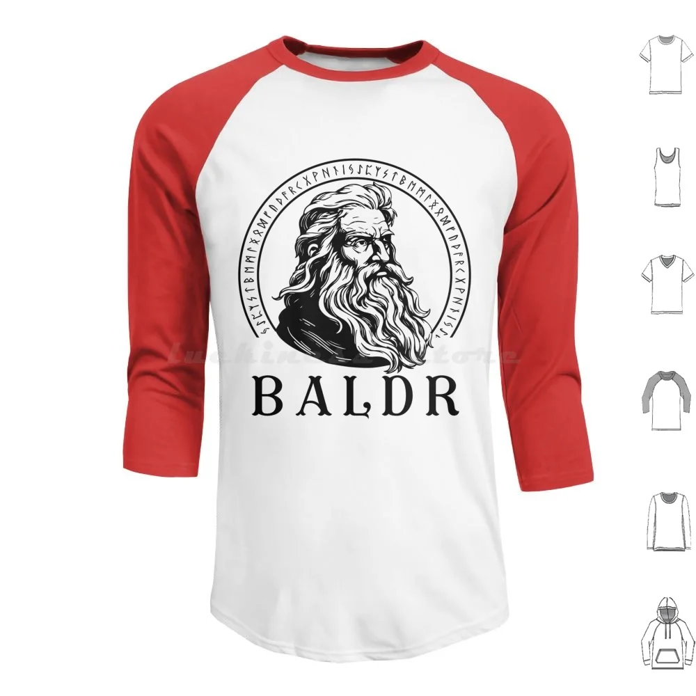 Baldr Viking God Of Light Norse Mythology And Runes Hoodies Long Sleeve Vikings Scandinavian Norse God Baldr Norse God