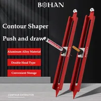 Contour Gauge Scribe Aluminum Profile Scribing Ruler for Skirting Scribe Measuring Shape Gauge Joinery Woodworking Ceramic Tool