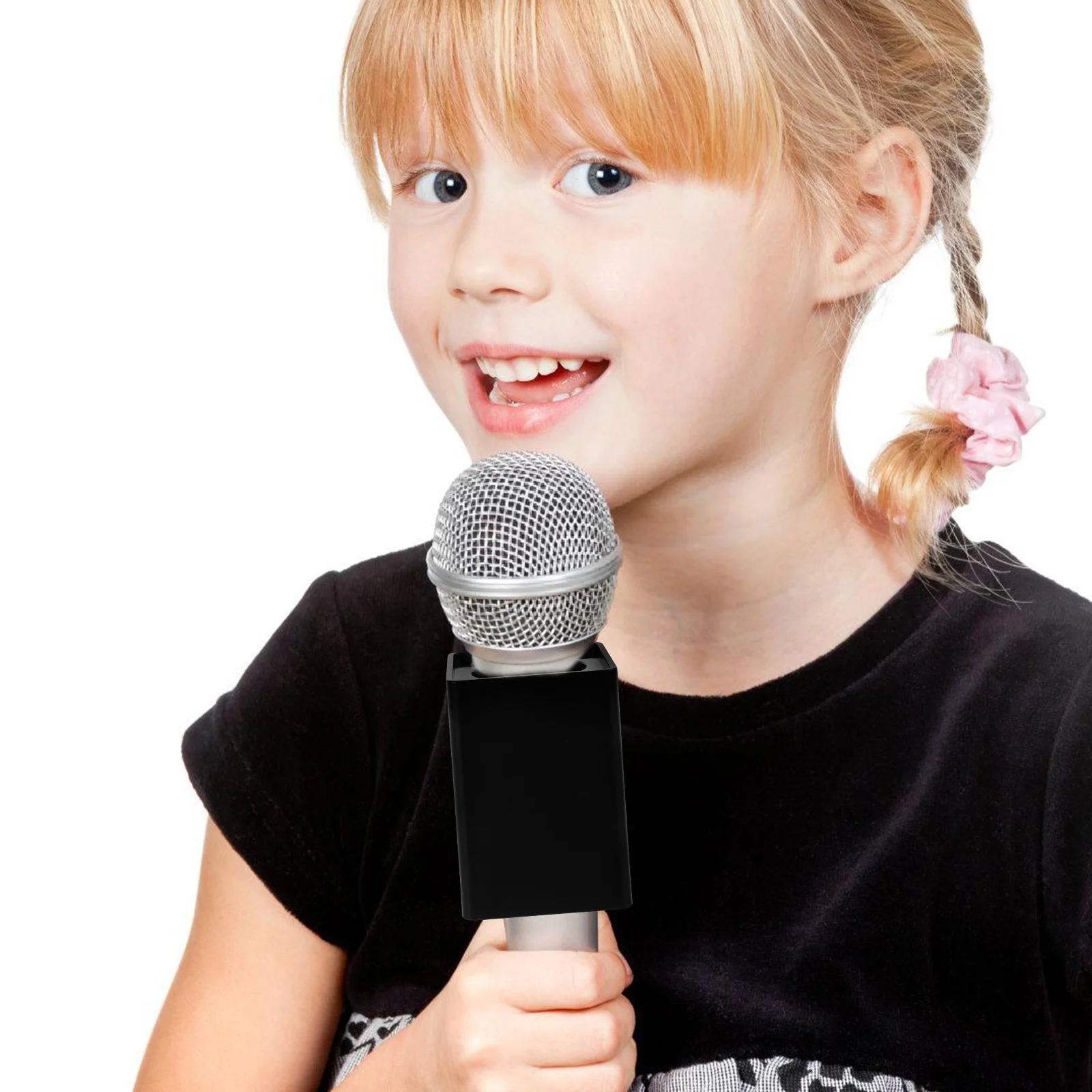 

Microphone Isolation Cube Cover Interview Mic Flag Station Diy Mic Holder For Wireless Microphone Stand Prop Portable Audio