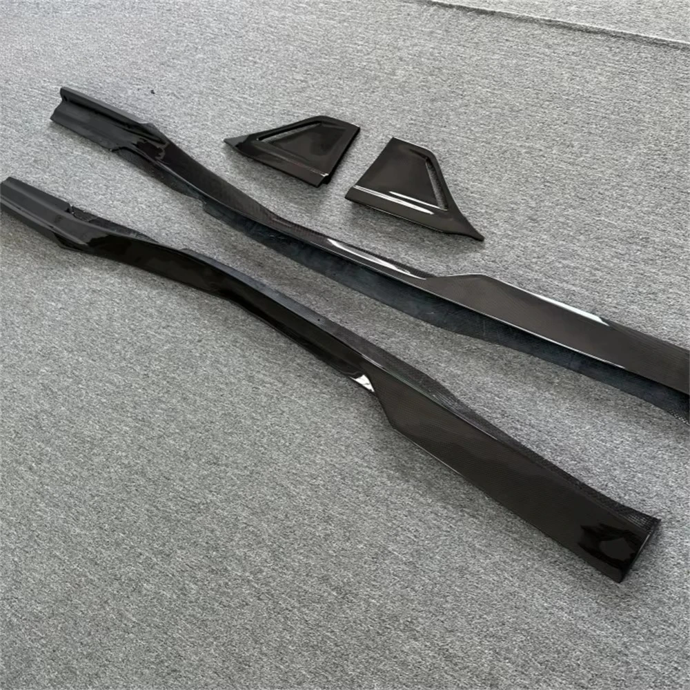Dry Carbon Fiber Side Skirt Body Kit Suitable for  F8 Modification m Style, Lightweight Body Side Edge Small Surround Kit