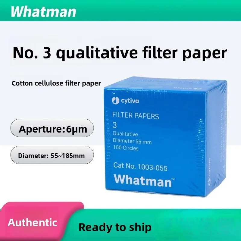 Whatman Grade 3 Qualitative Filter Paper 1003‑055‑185, 6μm Medium‑Flow Circular Lab Filter Paper