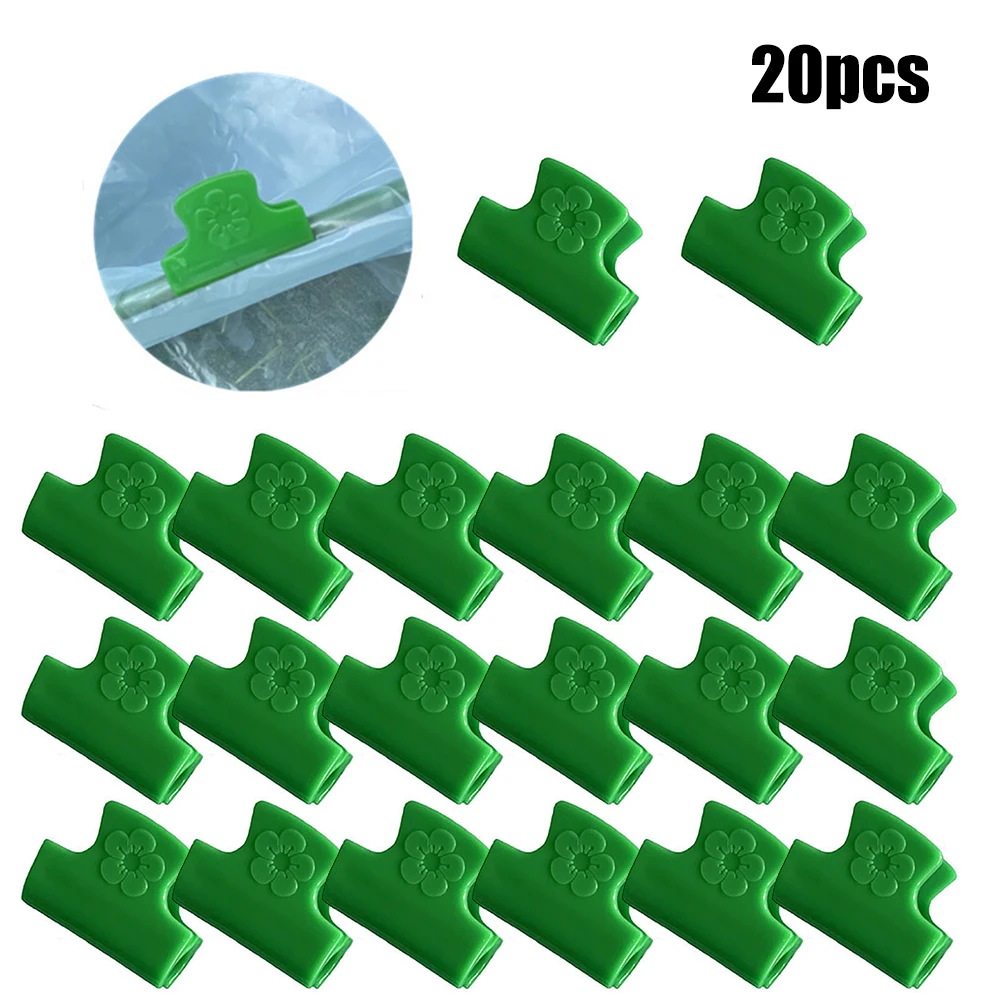 20pc Plastic Film Buckle Clip Greenhouse Snap Clamps Film Buckle Clamps Pipe Clamps Gardening Supplies Wide Application