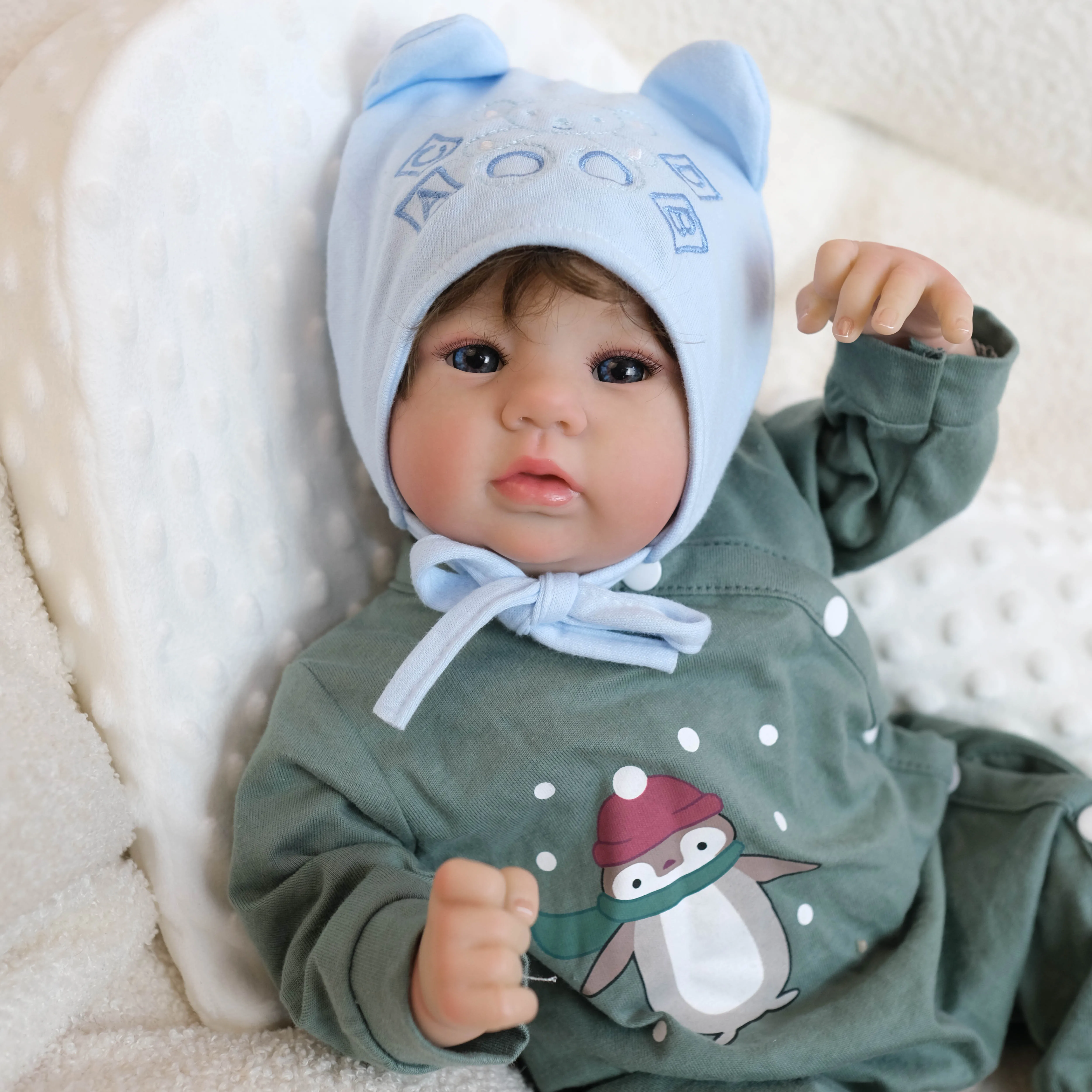NPK 19 ''alta calidad Reborn Abigail muñeca recién nacida piel 3D múltiples capas pintura regalo de Navidad