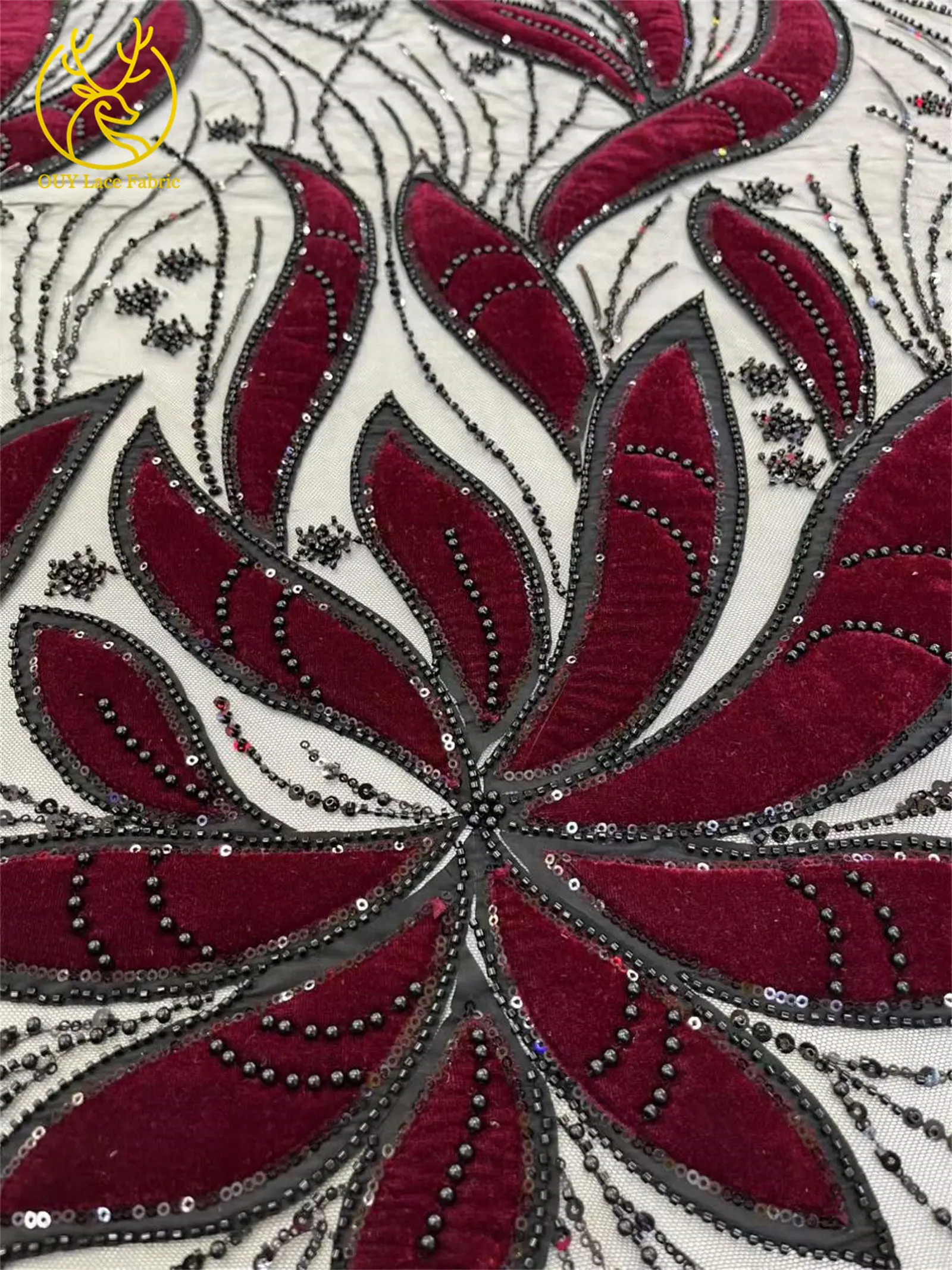 أحدث تصميم فاخر الأفريقي مطرز نسيج القطن الدانتيل 2025 فرنسا نيجيريا الترتر تول أقمشة الدانتيل حفل زفاف فساتين السهرة