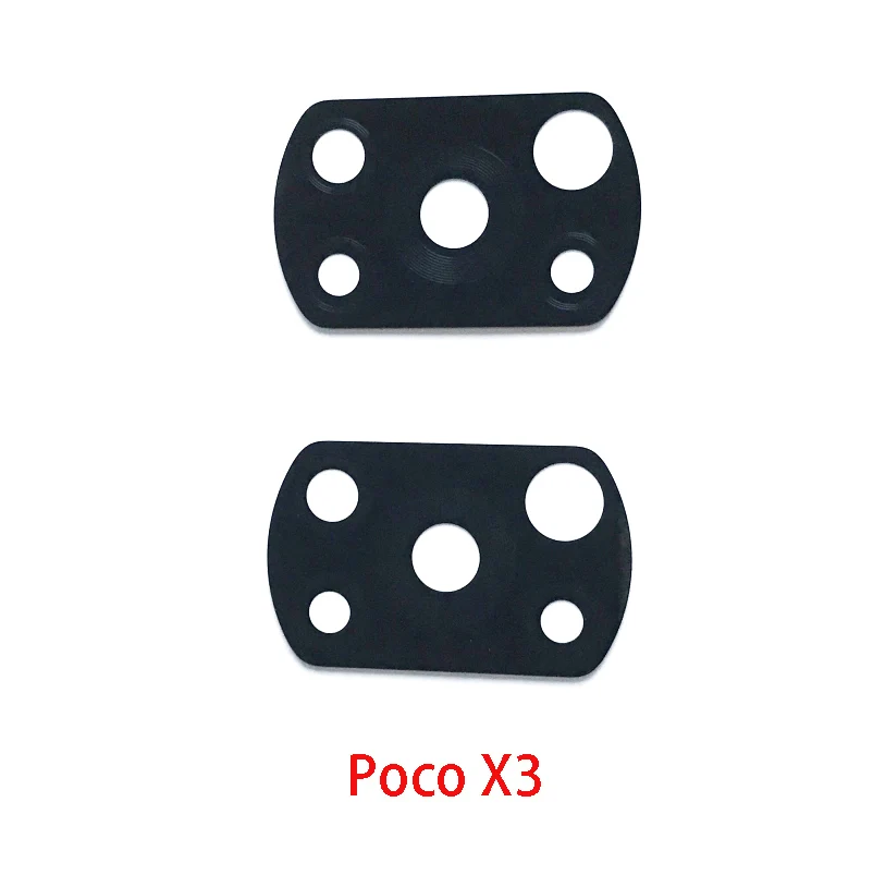 100PCS Rear Back Main Camera Glass Lens With Adhesive Sticker For Xiaomi Poco X3 NFC  X3 GT X4 M3 M4 M5 Pro Poco F3 F4 5G C3