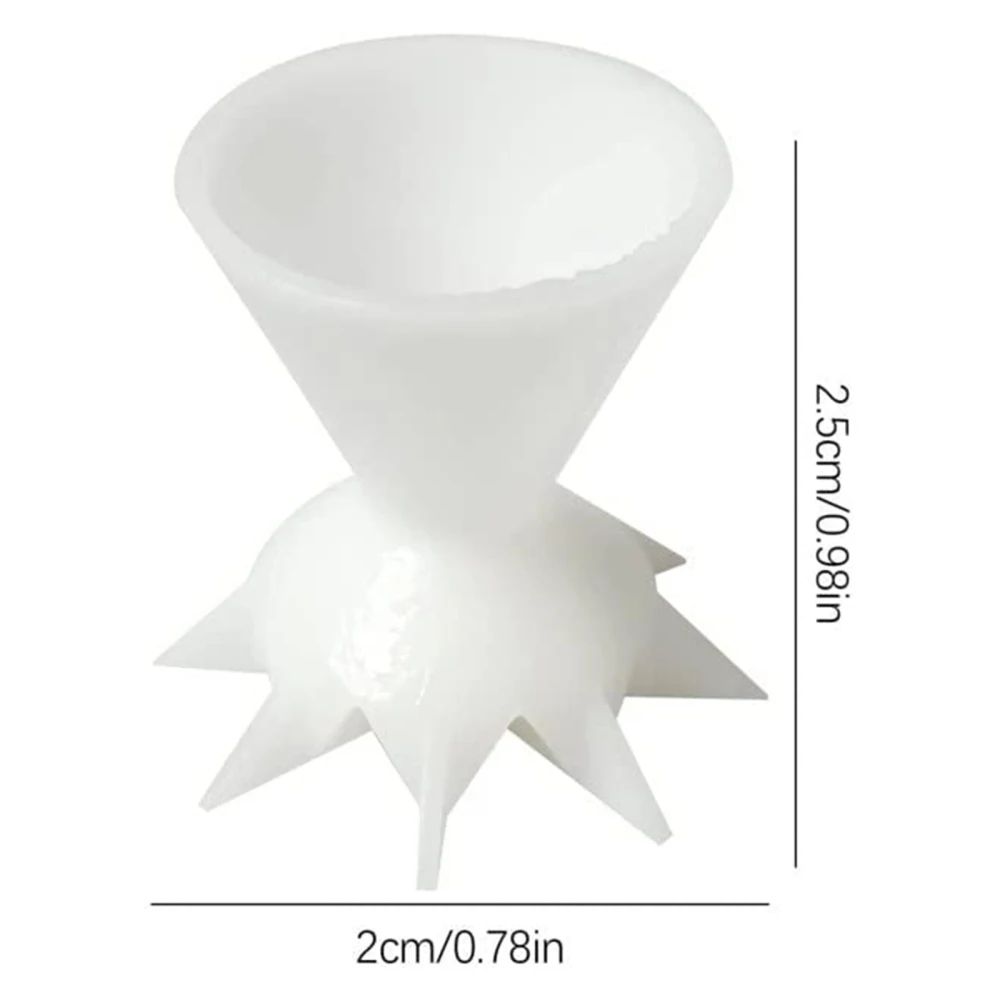 Tasse fendue en plastique pour peinture à motif de fleurs versantes, fournitures de bricolage, réutilisable, facile à utiliser, outils d'entonnoir, 2 pièces