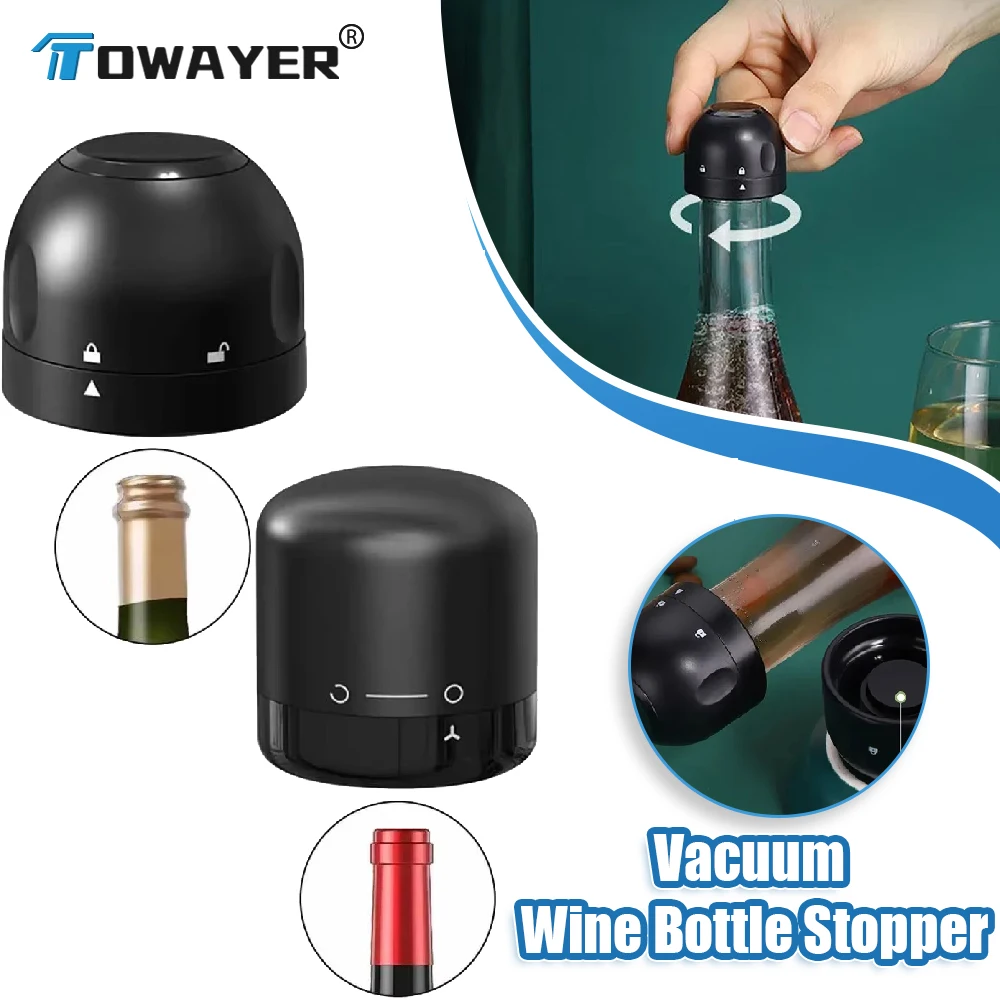 10Pcs Vacuum Wine Bottle Stopper Bottle Cap Silicone Champagne Stopper for Keeping Red Wine Fresh Retain Home Wine Accessories