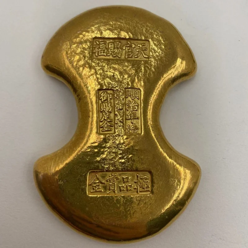 

Древний золотой слиток «Пять императоров», украшение для талии «Небесное благословение», коллекционный реквизит для фильмов, декор для дома и офиса