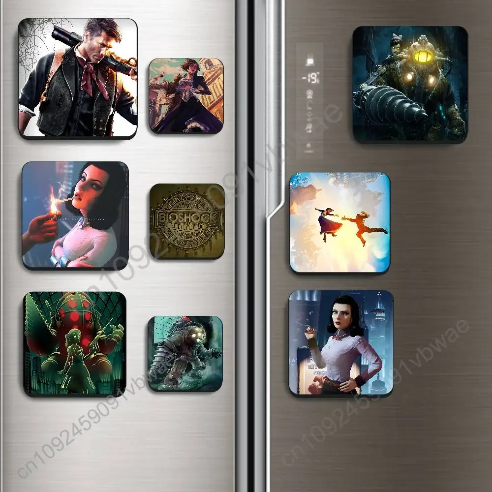

Elizabeth Booker BioShock 4 Black Square Plastic Fridge Magnet, for Magnetic, No Trace Left, Durable, Smooth and Textured