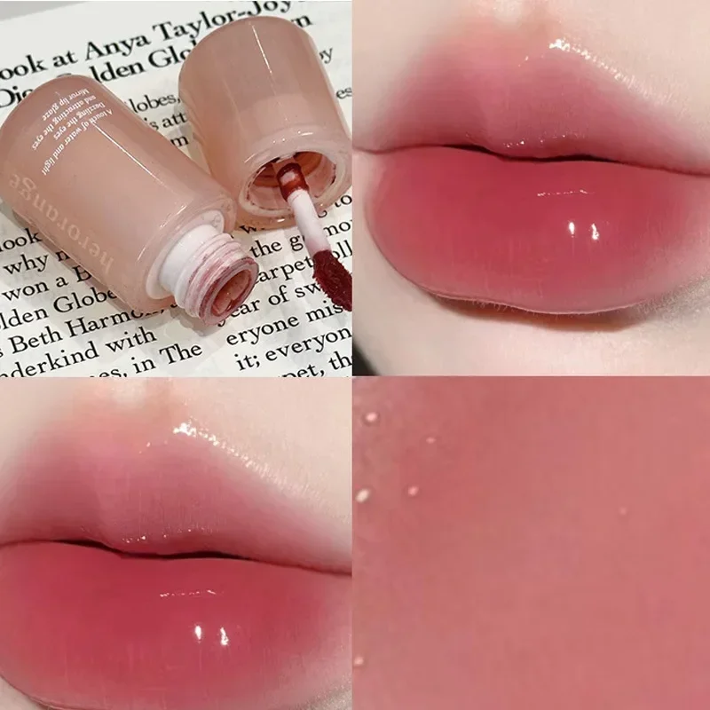 Brillo de labios de gelatina de cristal, lápiz labial de larga duración, hidratante, tinte de labios brillante, maquillaje, cosméticos