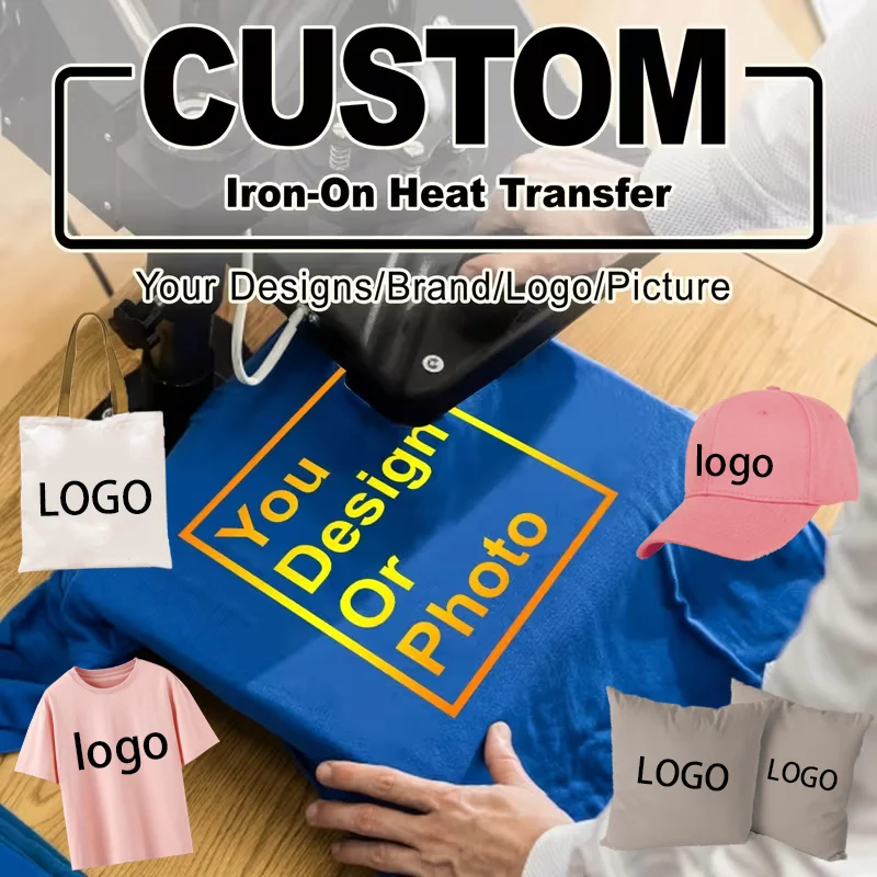 

10 шт. термотрансферных наклеек DTF для печати логотипов или фотографий, термопечать, DIY наклейки для футболок, сумок, стикеры для термопереноса