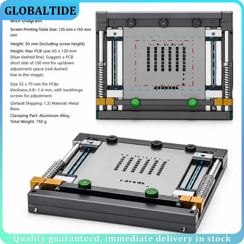 100x100MM Manual Small Screen Printing Station SMT PCB Steel Mesh Solder Paste Printing Table