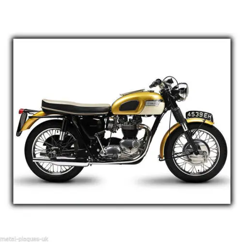 Bonneville T120 Vintage Retro Pôster publicitário impresso em alumínio