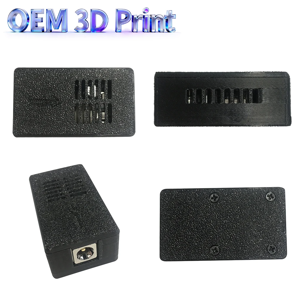 Custom 3D Printed Plastic Electronic Enclosure, OEM DC Power Supply Housing With Cooling Vents Custom Circuit Module Protective