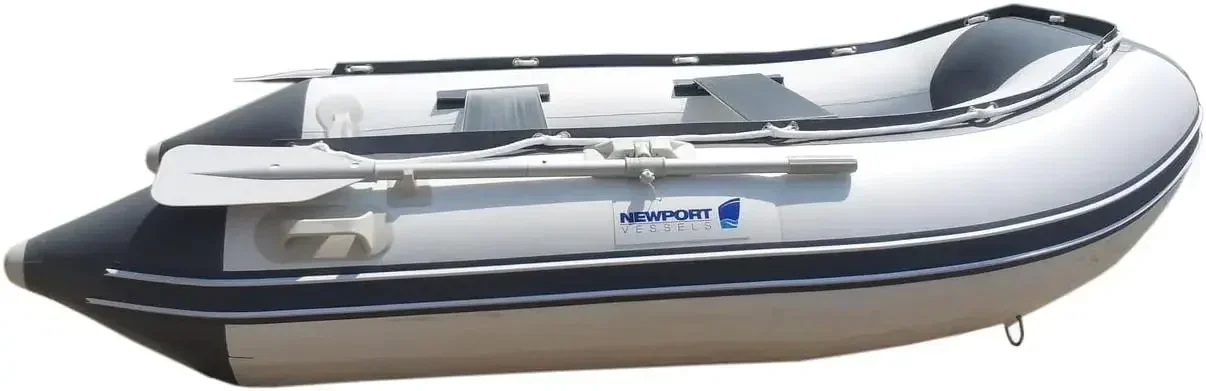 

Newport 8ft 10in Dana Inflatable Sport Tender Dinghy Boat - 3 Person - 10 Horsepower - USCG Rated, White/Gray