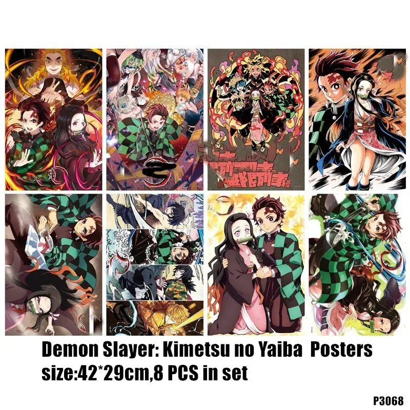 anime-poster-de-one-piece-ataque-em-titan-jujutsu-kaisen-kimetsu-no-yaiba-dragon-ball-bleach-oshi-no-ko-autocolante-de-42x29cm-8-pcs-lote-poster-a3