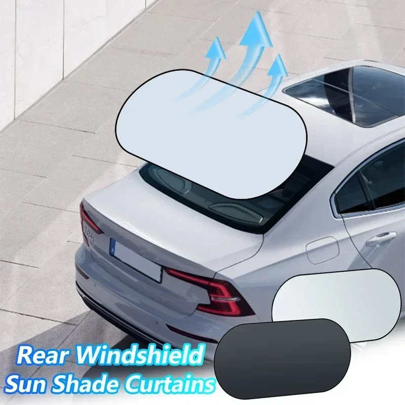 Car Sun Shade UV Protection Folding Auto Rear Window Sunshade Universal Car Window Visor with Suction Cups