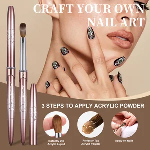 Kolinsky acrylic brush of the nail, labeled handle, hair bristles, application of the suila 12 Main sales brush Kolinsky - №1