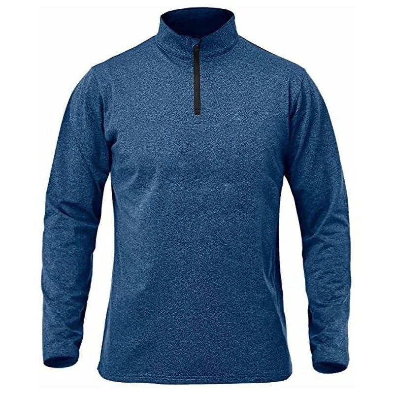 Spring/Fall Thermal Sports Sweater Men 1/4 Solid Zipper Tops Military Breathable Quick Dry Gym Cycling Running T Shirt Pullover