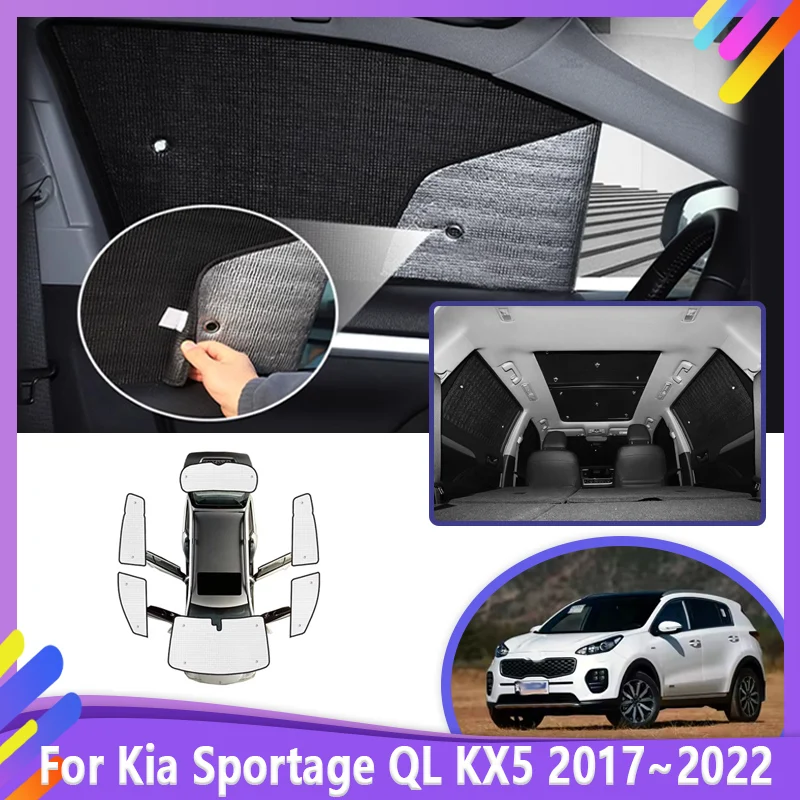 

Car Full Sun Visor For Kia Sportage QL KX5 2017-2022 2020 Windshield Cover Retractable Protection Prevention UV Car Accessories