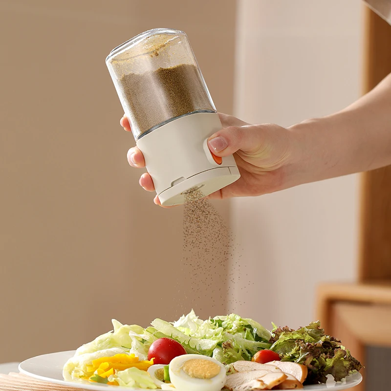 

0.5g Quantitative Salt Control Bottle MultiFunctional Seasoning Pot Press-Type Glass Seasoning Bottle Spice Dispenser
