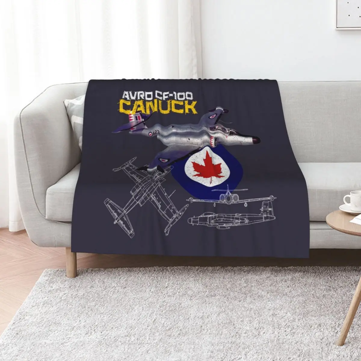 

Canadian Avro CF-100 Canuck Throw Blanket Personalized Gift Soft Plaid Soft Plush Plaid christmas decoration Blankets