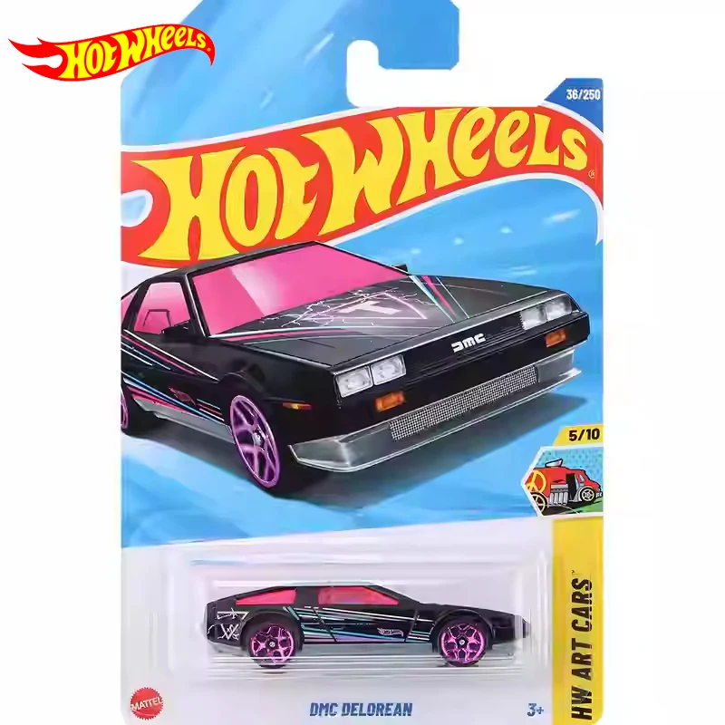 2025B Original Hot Wheels Car DMC Delorean Toy for Boy 1/64 Diecast Voiture Metal Model Miniature Carro Collection Birthday Gift