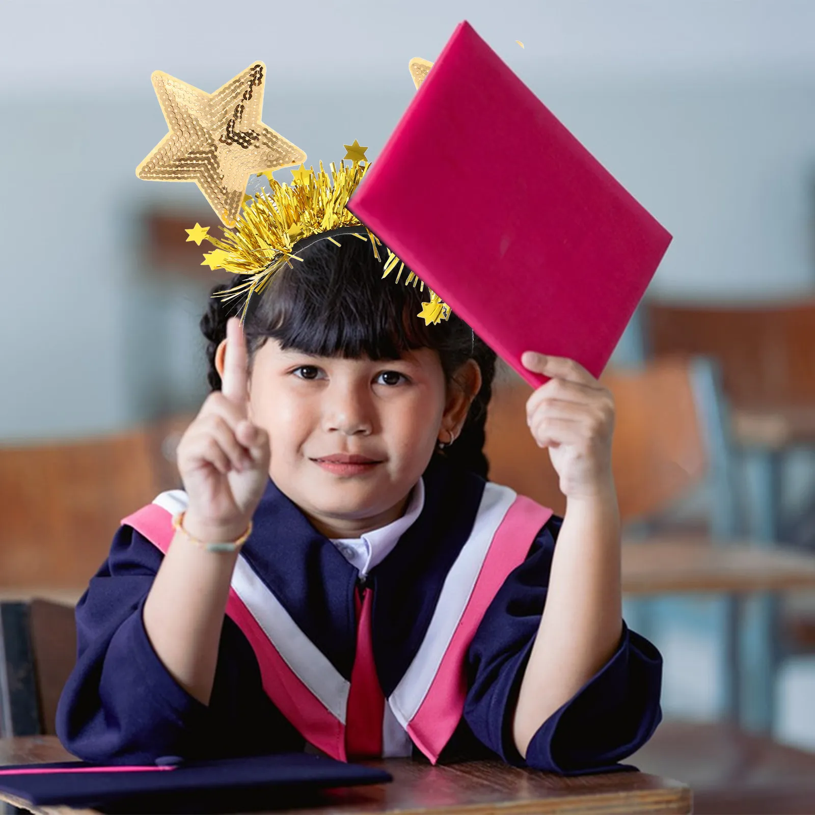 

Блестящая повязка для волос с пайетками в виде звезды, праздничная повязка для женщин, реквизит для фотосессий, легко надеваемые декоративные аксессуары для волос, праздничные принадлежности