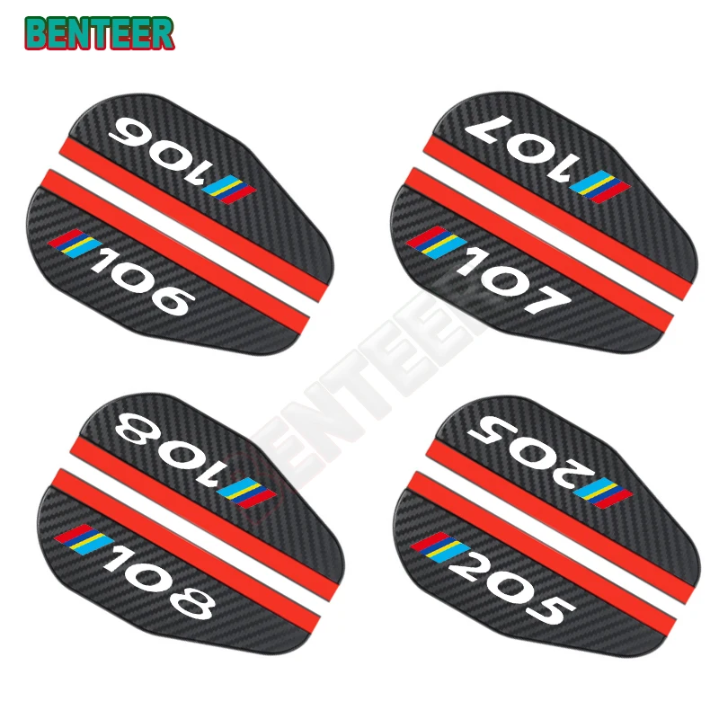 2pcs Carbon fiber Car Rearview Mirror Rain Eyebrow Sticker For Peugeot 106 107 108 205 206 207 208 306 307 308 407 408 508 2008