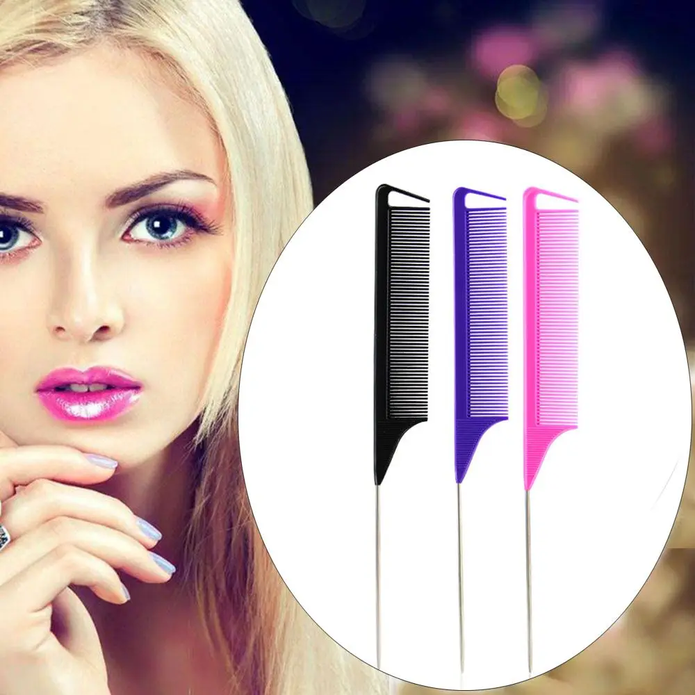 Profissional de dente fino cabeleireiro pino reto cauda pentes cabelo cauda pente escova de cabelo ferramenta estilo