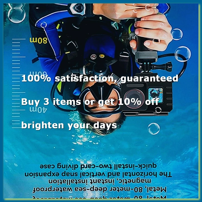 ●80M Waterproof Case Underwater Diving Housing with Universal Two-Card Holder for Action 5 Pro 4 3 Action Camera