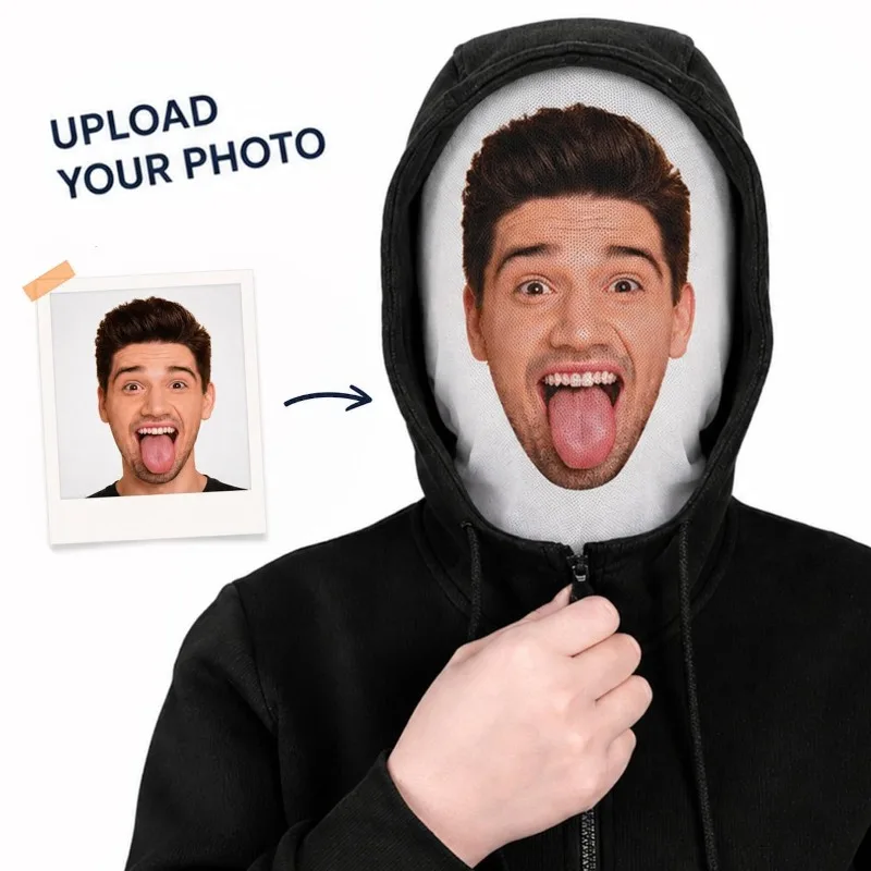 5Pcs Custom 3D Portrait Balaclava, DIY Photo Breathable Headgear, Windproof Cover for Cycling Fishing Hiking Cosplay Prank Gift