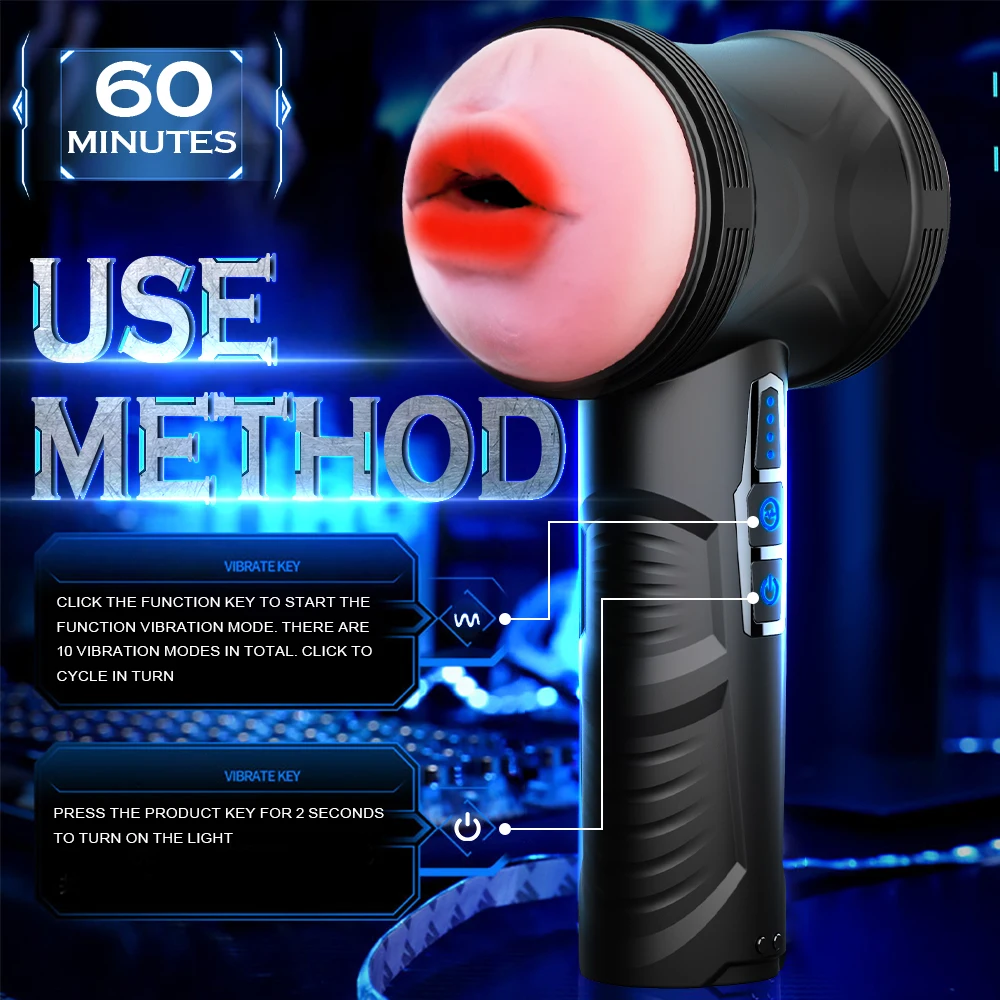 Masturbator for Men Automatic Telescopic Vibration Male Blowjob Sex Machine Masturbation Cup Sex Toys for Men Adult Toys for Men