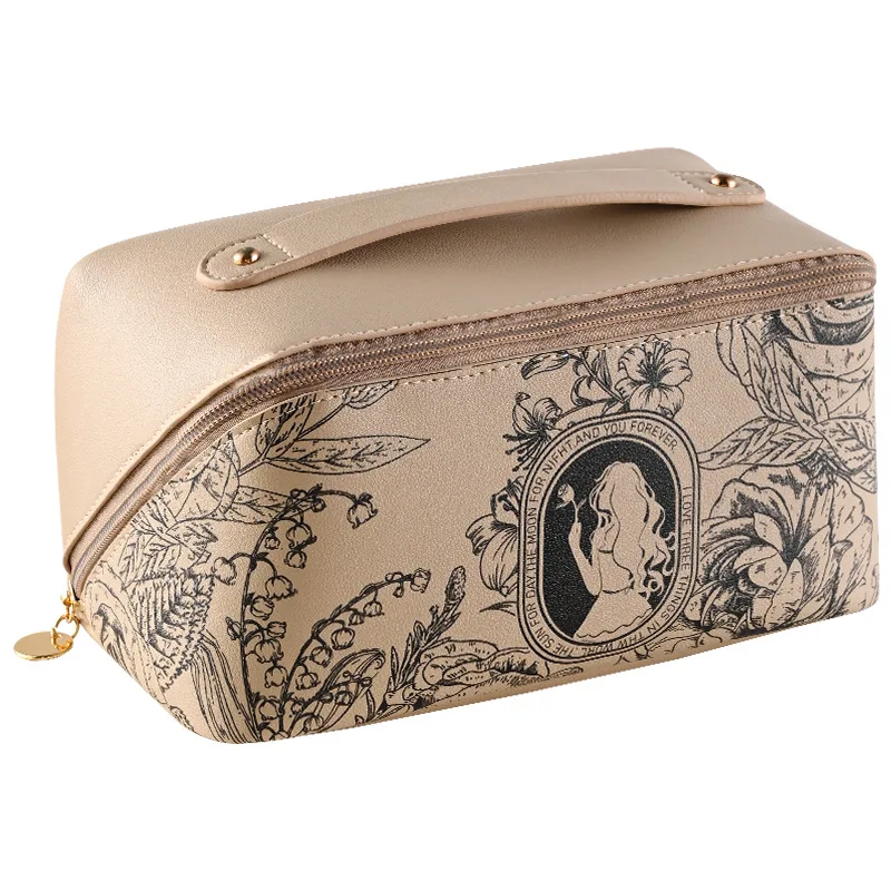 New Women Cosmetic Bag Large Capacity Portable Ins Aesthetic Travel Makeup Toiletry Organizer Pouch