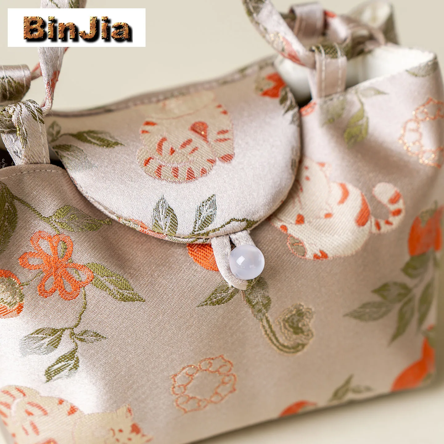 مقبض من القماش البرسيمون القط الشاي Cozies الفاخرة Te Tikonf حزمة الشاي دافئ لإبريق الشاي حقيبة محمولة طقم شاي السفر حقيبة تشا هدية #4