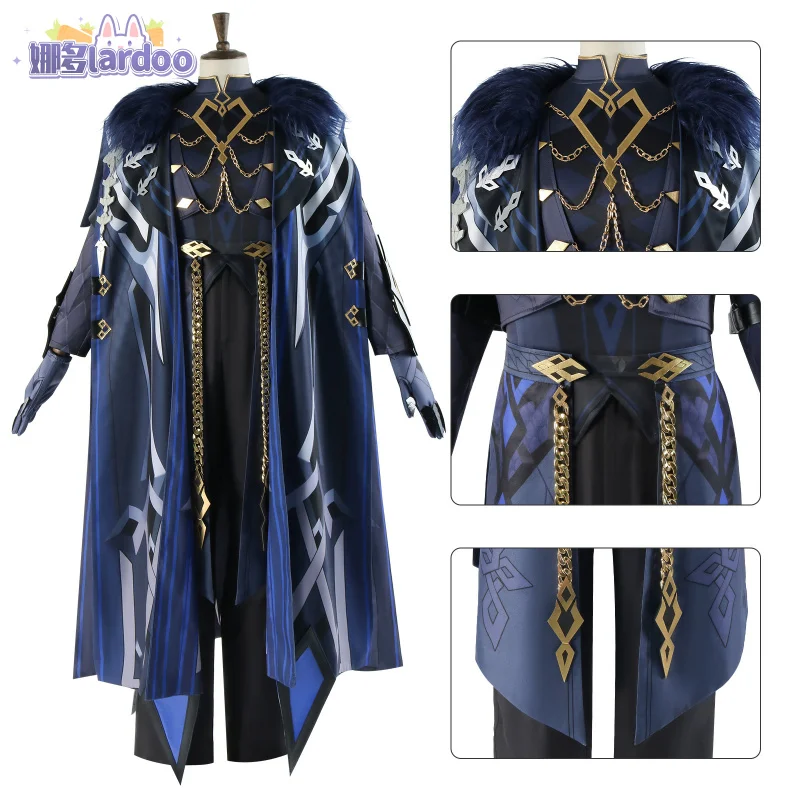 Genshin Impact The Captain The Captain Cosplay Costume Cloak Uniform Mask Eleven Fatui Harbingers Natlan Halloween for Women Men