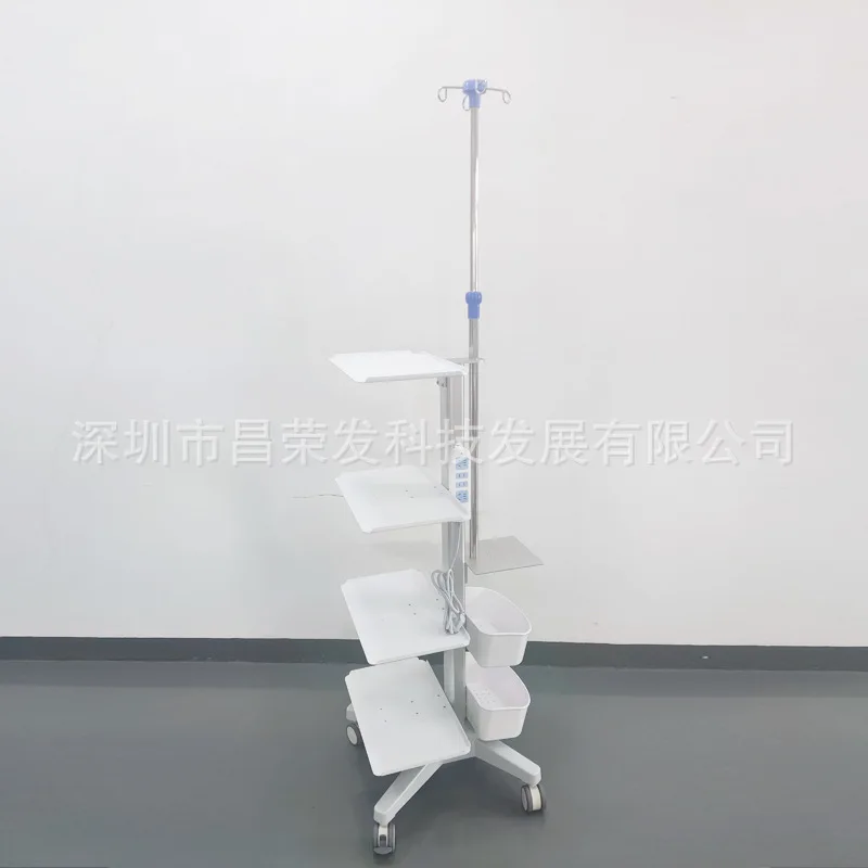 Integrated Movable Hand-pushed Endoscope Trolley, Trolley, Multi-layer Display Multi-function Consultation Cart