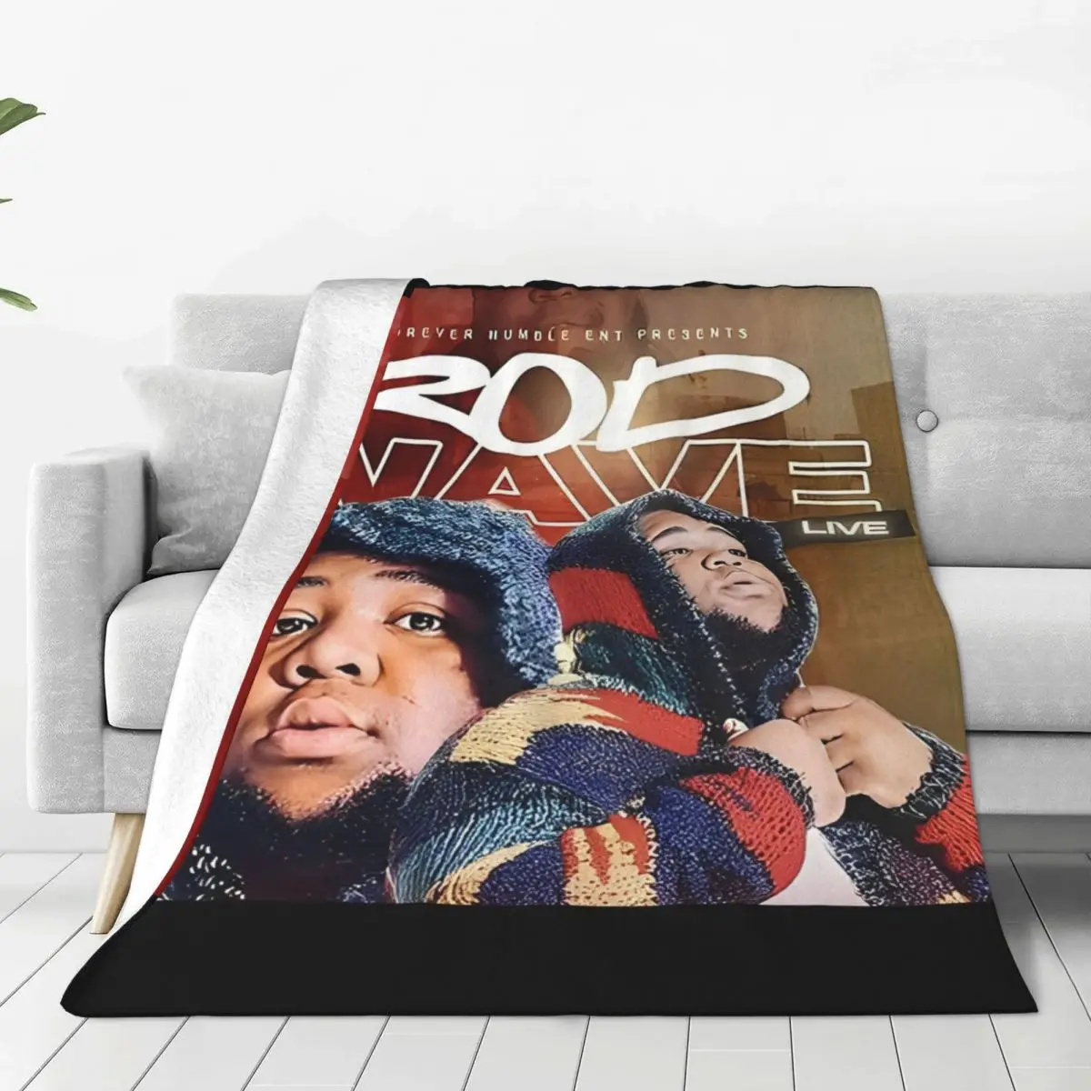 Rod Wave Blanket Hip Hop Rapper Picnic Flannel Throw Blanket For Couch Chair Sofa Bed Super Warm Customized Quality Bedspread