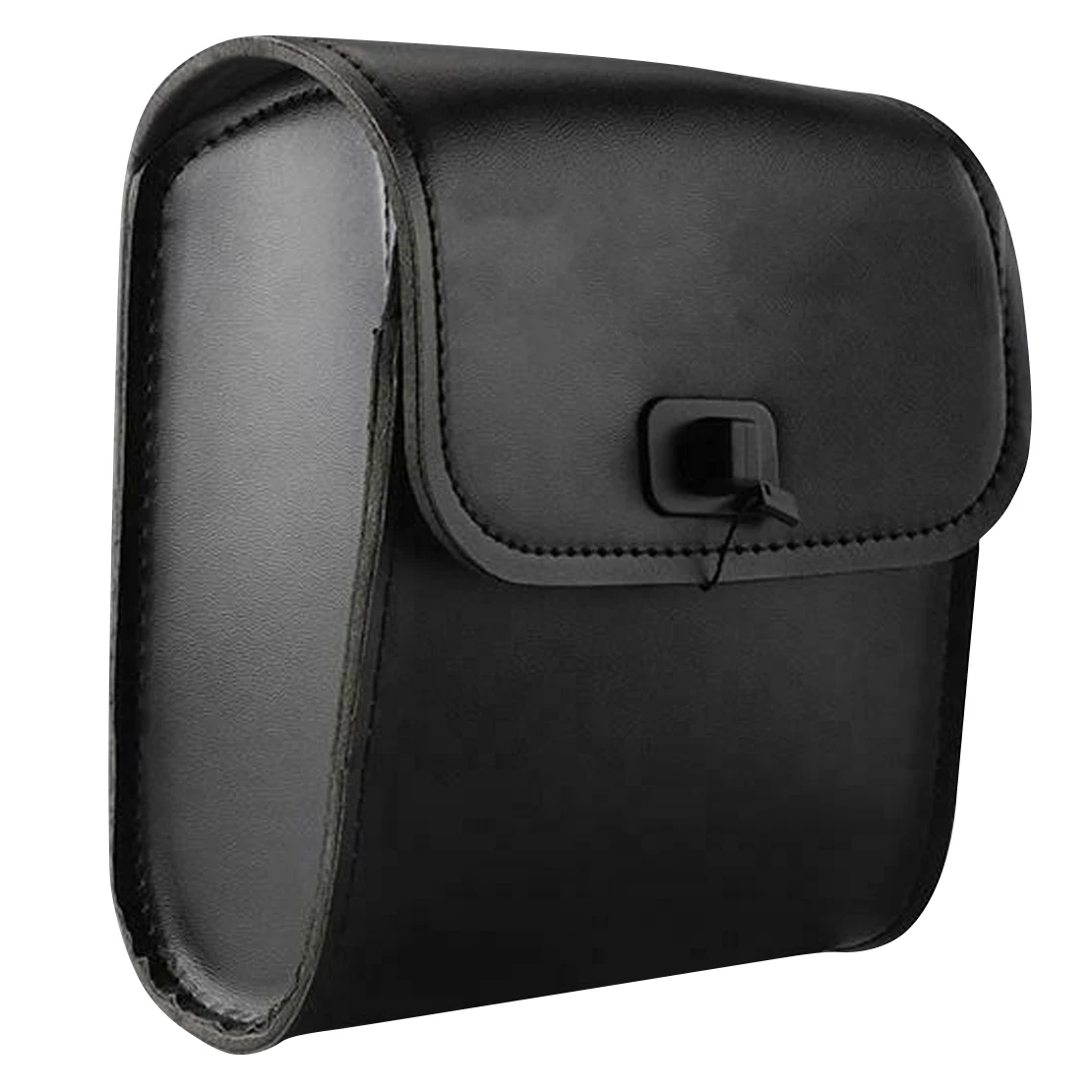 

Универсальная черная боковая сумка для инструментов из искусственной кожи для мотоцикла, коробка для хранения седла, чехол для вилки, быстросъемная пряжка, регулируемый ремень