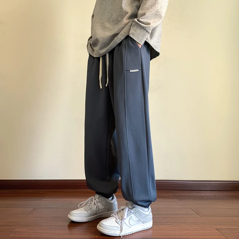 

Мужские модные спортивные брюки в американском стиле, свободные повседневные штаны, плотные брюки-карго, осенняя уличная мода