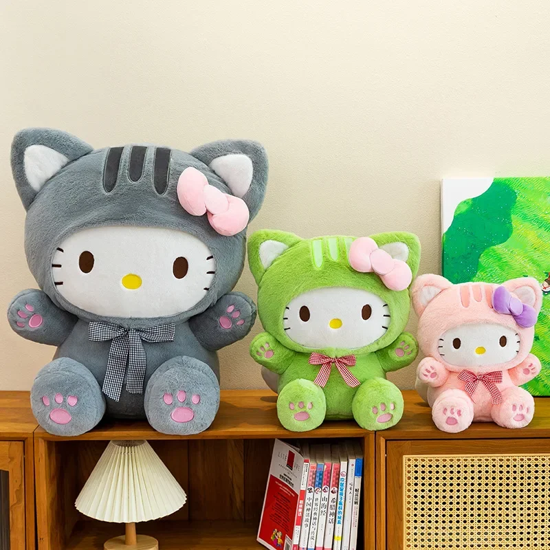 

Плюшевая кукла Sanrio Hello Kitty: Милая кошка, мягкая игрушка, кавайная игрушка, подарок на день рождения, оптовая экспортная коллекция для девочек и детей