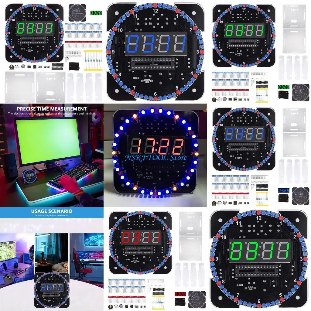 

L8RC 4 Digit Electronic Clock Soldering Set Temperature Time Display Memory Function