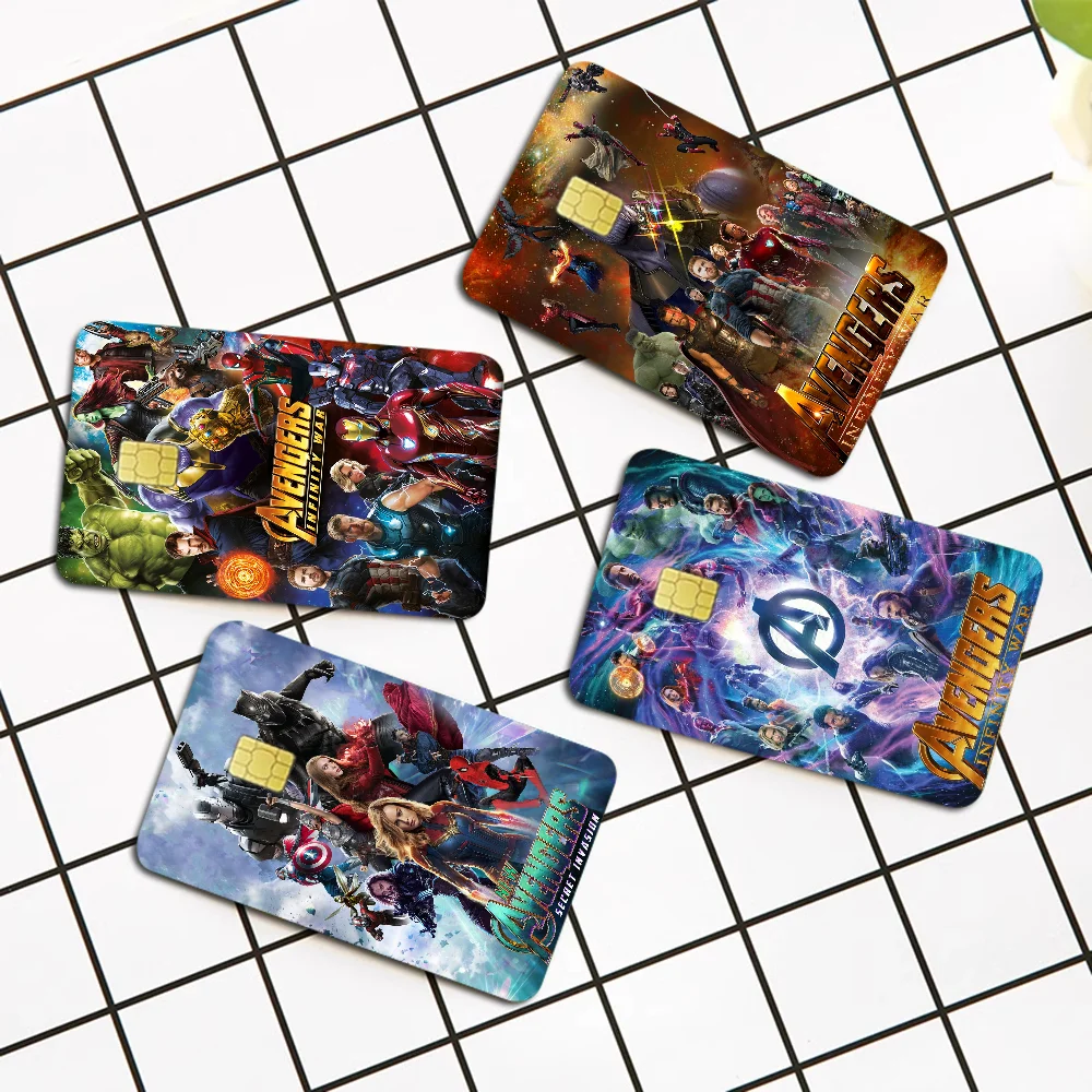

A-Avengers I-Infinity War Movie мультфильм кредитная карта наклейки на кожу для банковской карты автобус Metro карта наклейка водостойкий женский подарок