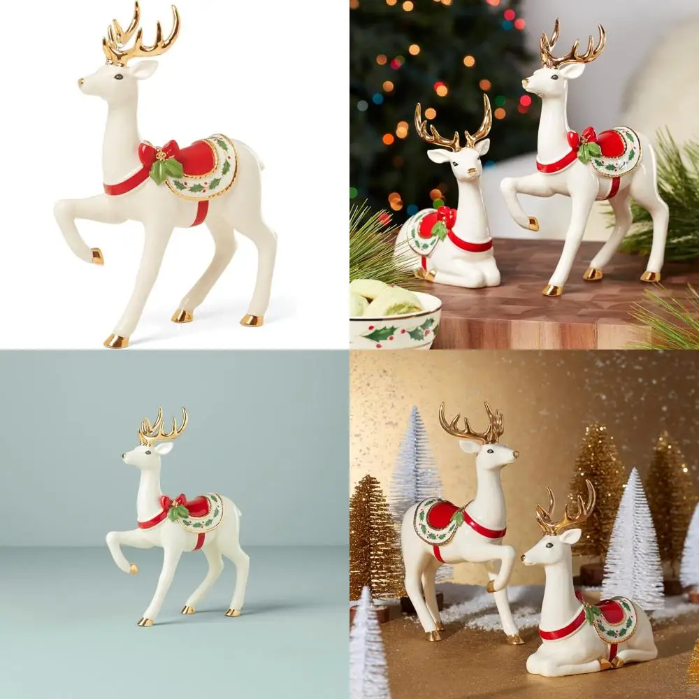 

Постоянное украшение с оленями ручной работы, идеально подходящее для декора рождественского и праздничного сезона.