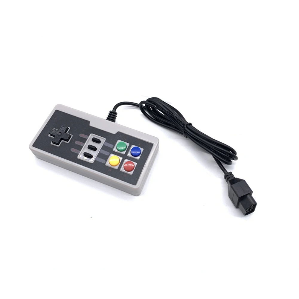 High quality  Wired 7-pin game controller for 8-bit N-E-S game console with burst function