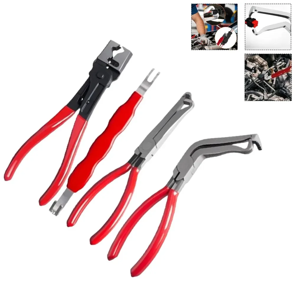 4Pcs Electrical Disconnect Pliers 60-Degree Connector Separator Wiring Automotive Hose Removal Disassembly Automotive Tools